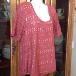 Anthropologie lined knit top